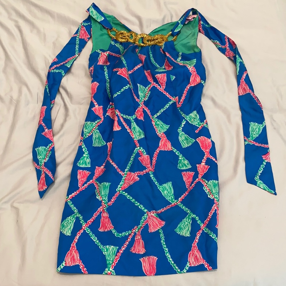 Lilly Pulitzer Dress Blue with Pockets Size 2